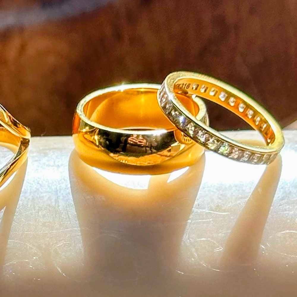 2 Stackable Rings For Plus Size. Stainless Steel,… - image 1